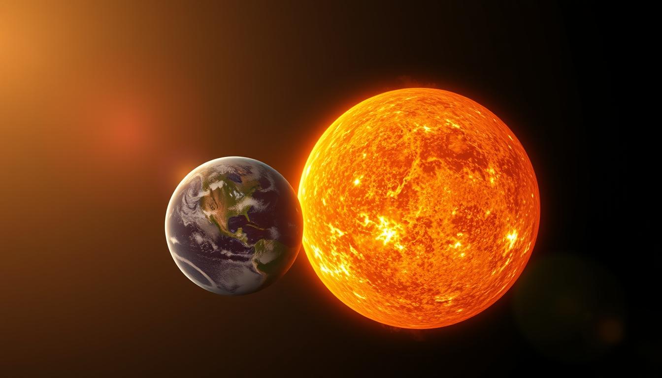 Größenvergleich Erde Sonne