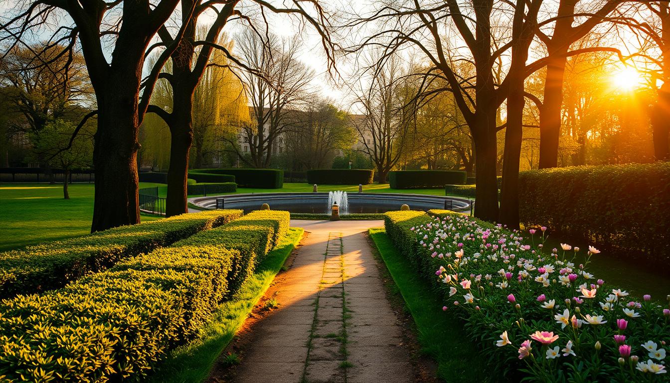 Sonnenaufgang in Pariser Parks