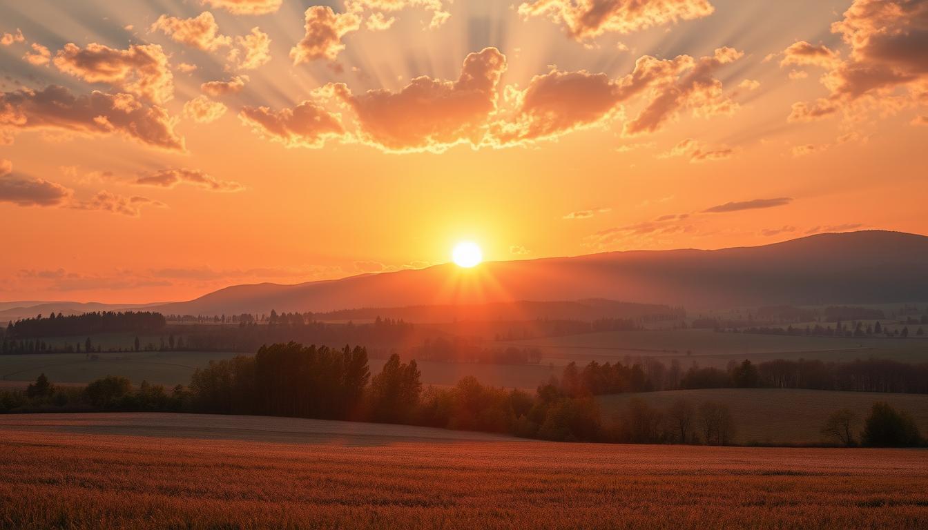 Sonnenaufgang und Himmelsrichtungen